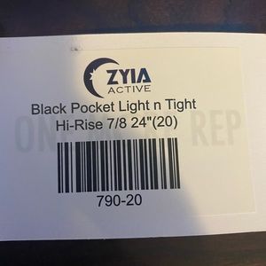 ZYIA Black Pocket Light n Tight Hi-Rise 7/8 24" (20)